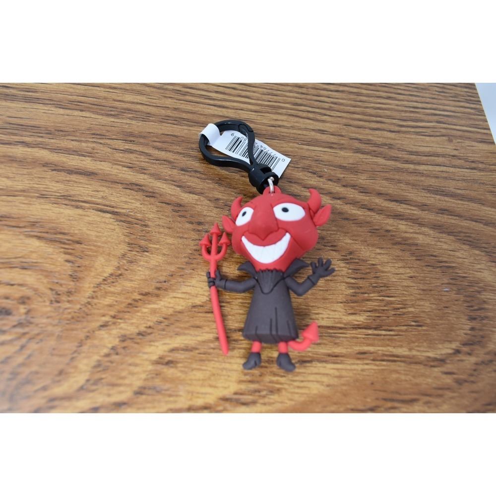 Disney Parks Devil Halloween Character Keychain Backpack Clip Red Devil Figure